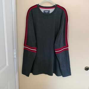 Company Eight One Mens Gray Long Sleeve Cotton Blend Shirt 2XL Preppy Stretch